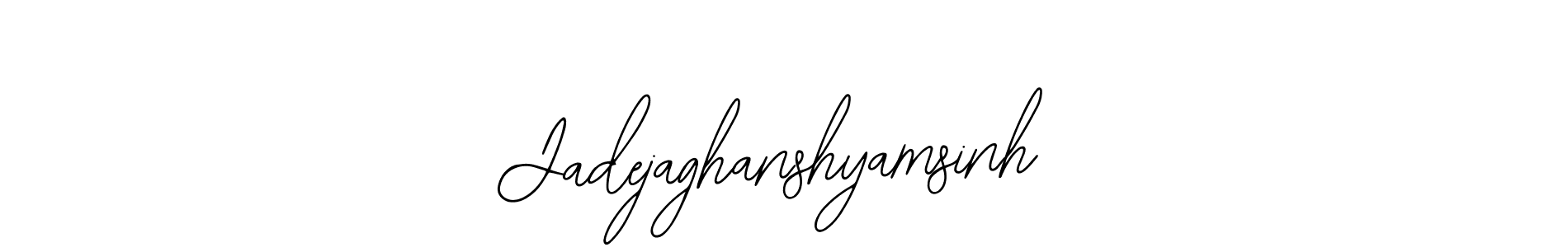 You should practise on your own different ways (Bearetta-2O07w) to write your name (Jadejaghanshyamsinh) in signature. don't let someone else do it for you. Jadejaghanshyamsinh signature style 12 images and pictures png