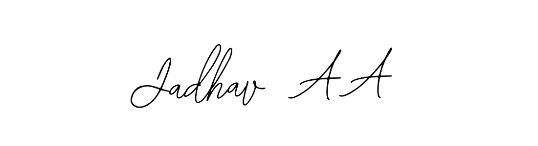 You should practise on your own different ways (Bearetta-2O07w) to write your name (Jadhav  A A) in signature. don't let someone else do it for you. Jadhav  A A signature style 12 images and pictures png