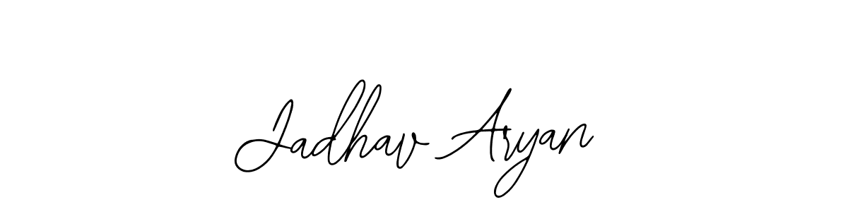 if you are searching for the best signature style for your name Jadhav Aryan. so please give up your signature search. here we have designed multiple signature styles  using Bearetta-2O07w. Jadhav Aryan signature style 12 images and pictures png