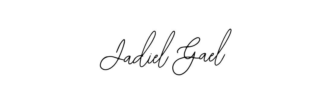 You should practise on your own different ways (Bearetta-2O07w) to write your name (Jadiel Gael) in signature. don't let someone else do it for you. Jadiel Gael signature style 12 images and pictures png