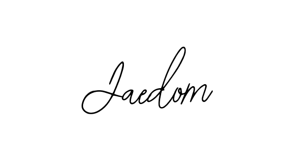 Design your own signature with our free online signature maker. With this signature software, you can create a handwritten (Bearetta-2O07w) signature for name Jaedom. Jaedom signature style 12 images and pictures png