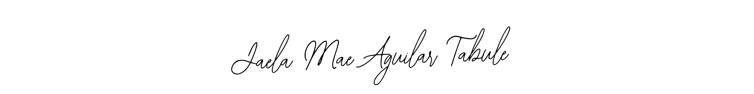 Bearetta-2O07w is a professional signature style that is perfect for those who want to add a touch of class to their signature. It is also a great choice for those who want to make their signature more unique. Get Jaela Mae Aguilar Tabule name to fancy signature for free. Jaela Mae Aguilar Tabule signature style 12 images and pictures png