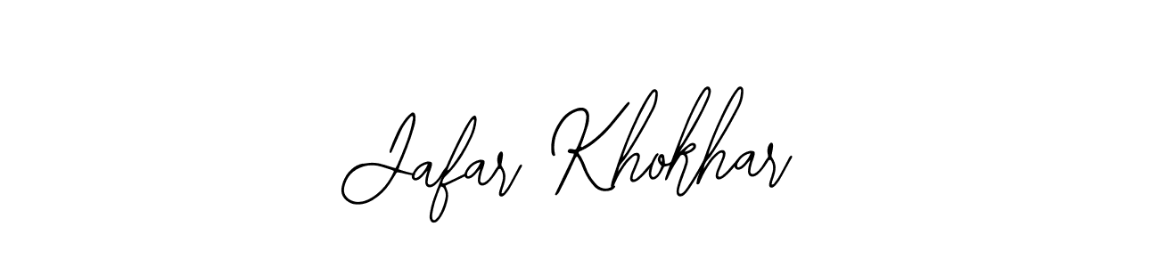 The best way (Bearetta-2O07w) to make a short signature is to pick only two or three words in your name. The name Jafar Khokhar include a total of six letters. For converting this name. Jafar Khokhar signature style 12 images and pictures png