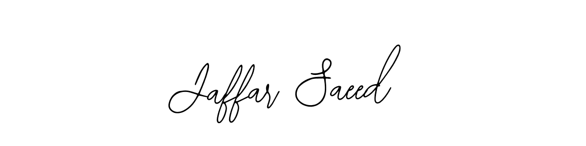 You should practise on your own different ways (Bearetta-2O07w) to write your name (Jaffar Saeed) in signature. don't let someone else do it for you. Jaffar Saeed signature style 12 images and pictures png