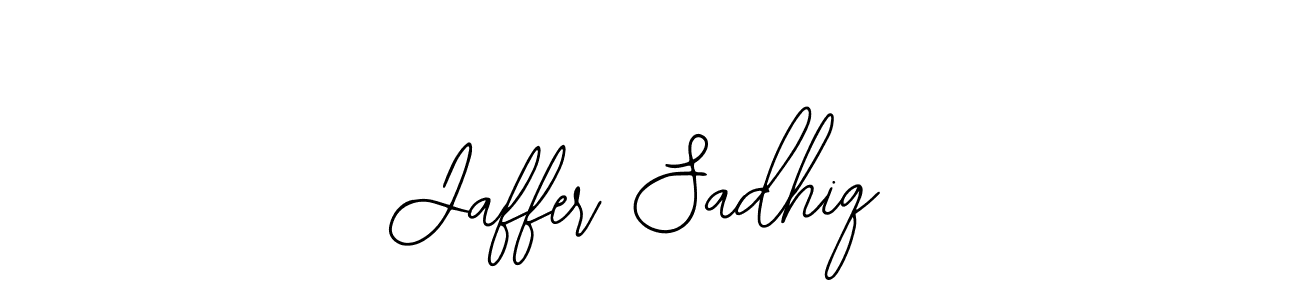 Use a signature maker to create a handwritten signature online. With this signature software, you can design (Bearetta-2O07w) your own signature for name Jaffer Sadhiq. Jaffer Sadhiq signature style 12 images and pictures png