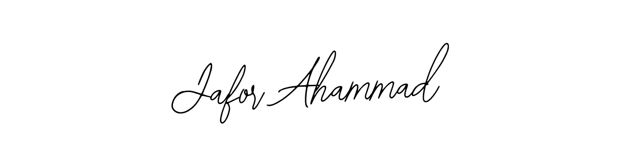 You should practise on your own different ways (Bearetta-2O07w) to write your name (Jafor Ahammad) in signature. don't let someone else do it for you. Jafor Ahammad signature style 12 images and pictures png