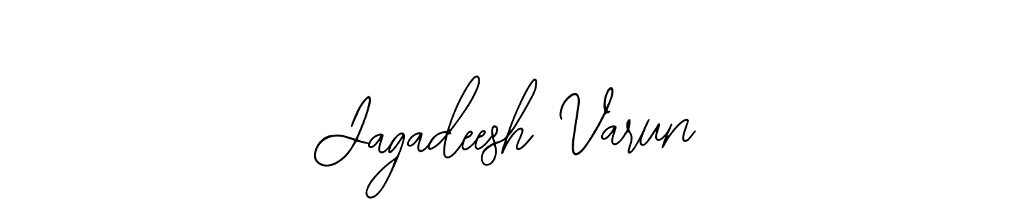 The best way (Bearetta-2O07w) to make a short signature is to pick only two or three words in your name. The name Jagadeesh Varun include a total of six letters. For converting this name. Jagadeesh Varun signature style 12 images and pictures png