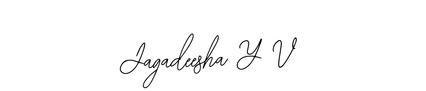 Design your own signature with our free online signature maker. With this signature software, you can create a handwritten (Bearetta-2O07w) signature for name Jagadeesha Y V. Jagadeesha Y V signature style 12 images and pictures png