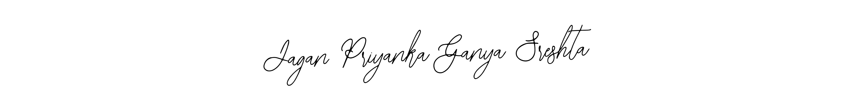 Design your own signature with our free online signature maker. With this signature software, you can create a handwritten (Bearetta-2O07w) signature for name Jagan Priyanka Ganya Sreshta. Jagan Priyanka Ganya Sreshta signature style 12 images and pictures png