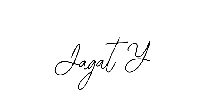 Use a signature maker to create a handwritten signature online. With this signature software, you can design (Bearetta-2O07w) your own signature for name Jagat Y. Jagat Y signature style 12 images and pictures png