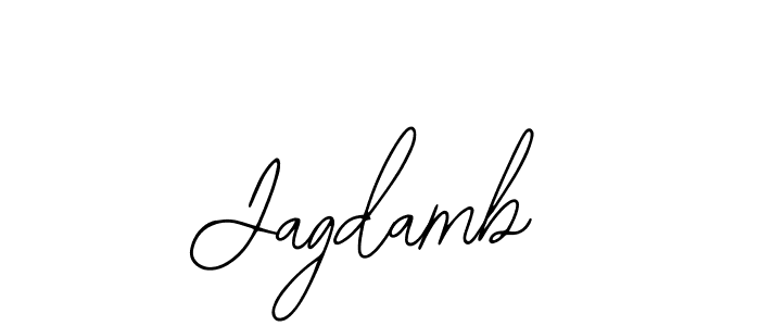 Use a signature maker to create a handwritten signature online. With this signature software, you can design (Bearetta-2O07w) your own signature for name Jagdamb. Jagdamb signature style 12 images and pictures png