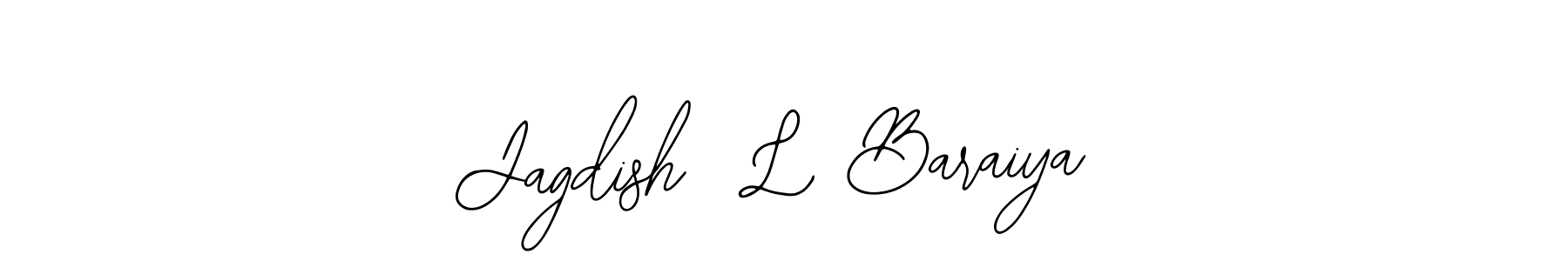 How to make Jagdish  L Baraiya name signature. Use Bearetta-2O07w style for creating short signs online. This is the latest handwritten sign. Jagdish  L Baraiya signature style 12 images and pictures png