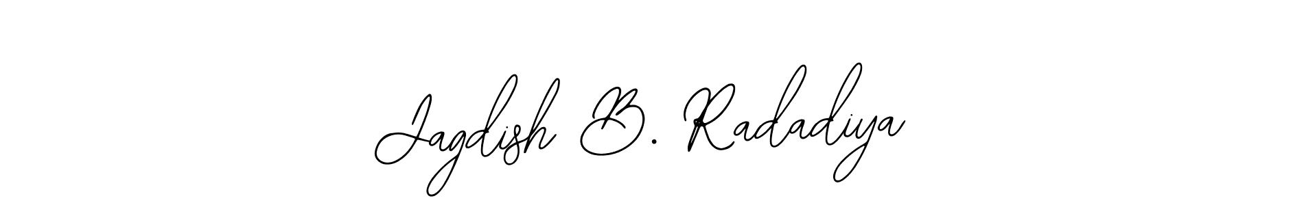 How to make Jagdish B. Radadiya name signature. Use Bearetta-2O07w style for creating short signs online. This is the latest handwritten sign. Jagdish B. Radadiya signature style 12 images and pictures png