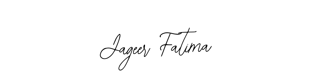 Bearetta-2O07w is a professional signature style that is perfect for those who want to add a touch of class to their signature. It is also a great choice for those who want to make their signature more unique. Get Jageer Fatima name to fancy signature for free. Jageer Fatima signature style 12 images and pictures png