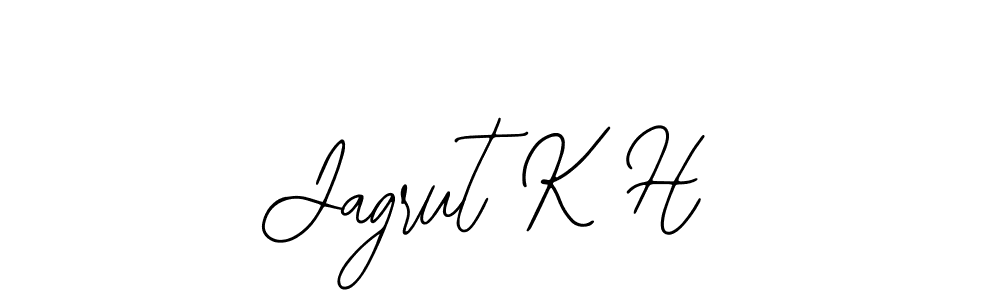 Jagrut K H stylish signature style. Best Handwritten Sign (Bearetta-2O07w) for my name. Handwritten Signature Collection Ideas for my name Jagrut K H. Jagrut K H signature style 12 images and pictures png