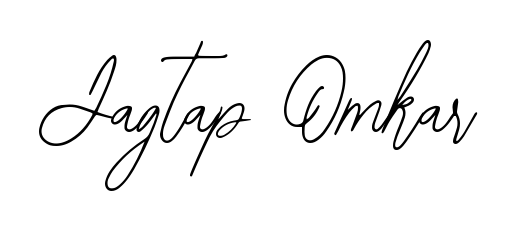 The Bearetta-2O07w font gives name Jagtap Omkar a signature that looks effortless yet distinguished. Download high-res PNG instantly. Jagtap Omkar signature style 12 images and pictures png