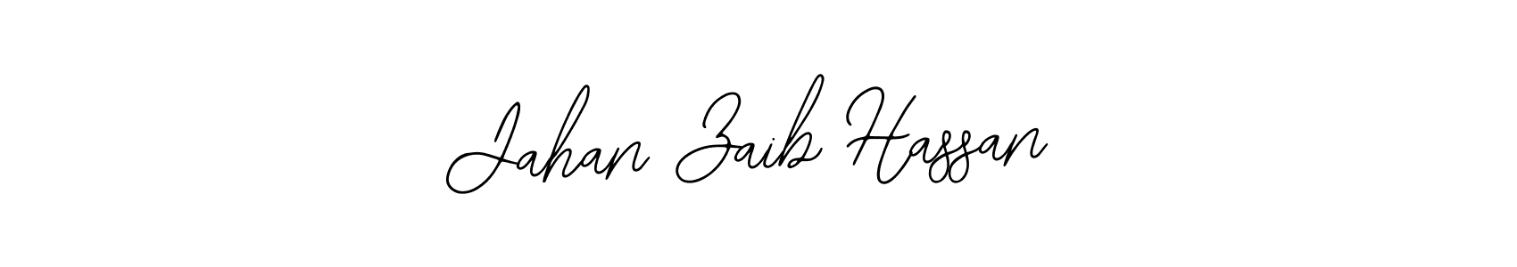 Use a signature maker to create a handwritten signature online. With this signature software, you can design (Bearetta-2O07w) your own signature for name Jahan Zaib Hassan. Jahan Zaib Hassan signature style 12 images and pictures png