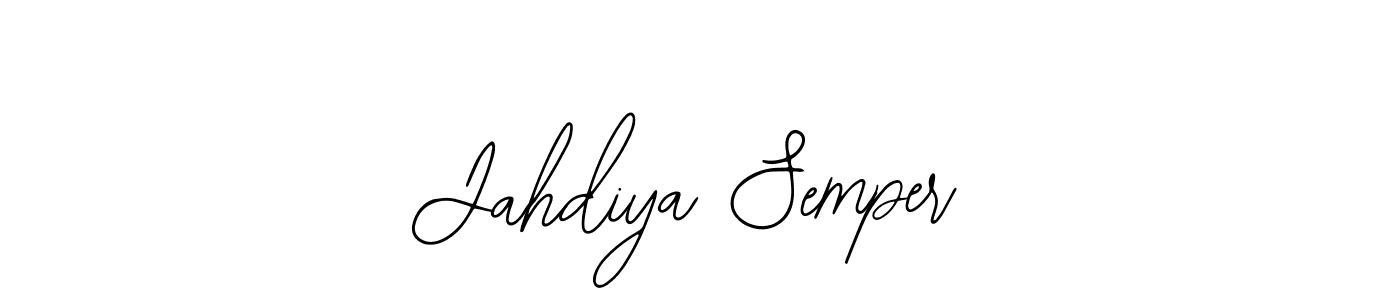 How to make Jahdiya Semper name signature. Use Bearetta-2O07w style for creating short signs online. This is the latest handwritten sign. Jahdiya Semper signature style 12 images and pictures png