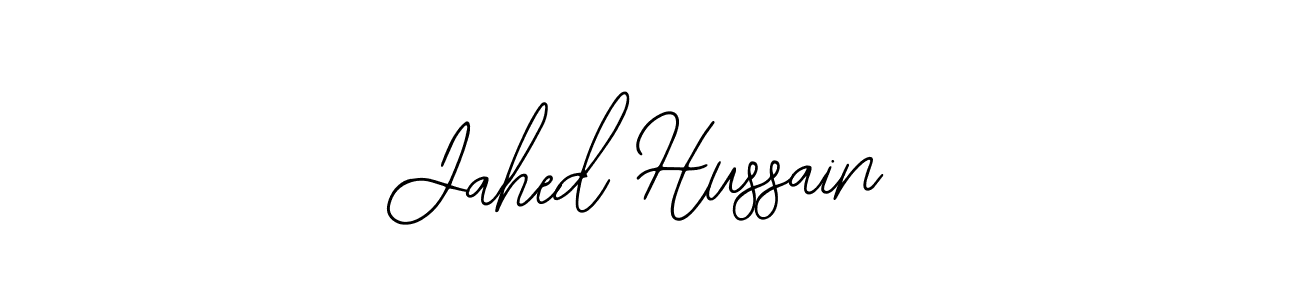 Use a signature maker to create a handwritten signature online. With this signature software, you can design (Bearetta-2O07w) your own signature for name Jahed Hussain. Jahed Hussain signature style 12 images and pictures png
