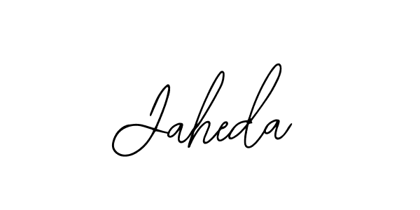Design your own signature with our free online signature maker. With this signature software, you can create a handwritten (Bearetta-2O07w) signature for name Jaheda. Jaheda signature style 12 images and pictures png