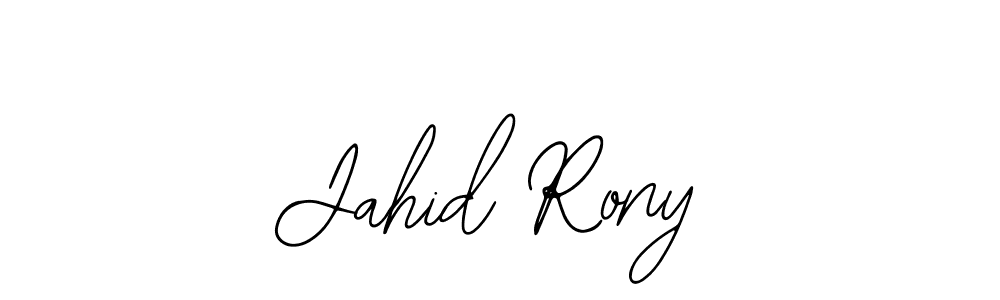 The best way (Bearetta-2O07w) to make a short signature is to pick only two or three words in your name. The name Jahid Rony include a total of six letters. For converting this name. Jahid Rony signature style 12 images and pictures png