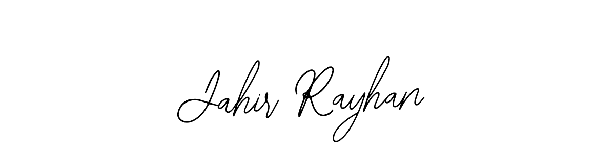 Design your own signature with our free online signature maker. With this signature software, you can create a handwritten (Bearetta-2O07w) signature for name Jahir Rayhan. Jahir Rayhan signature style 12 images and pictures png