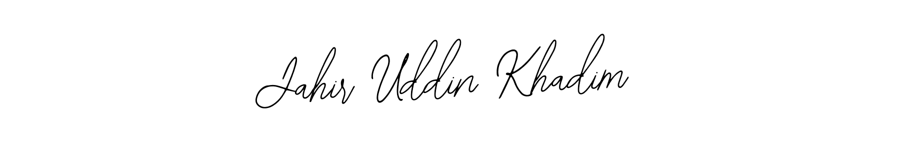 How to make Jahir Uddin Khadim name signature. Use Bearetta-2O07w style for creating short signs online. This is the latest handwritten sign. Jahir Uddin Khadim signature style 12 images and pictures png