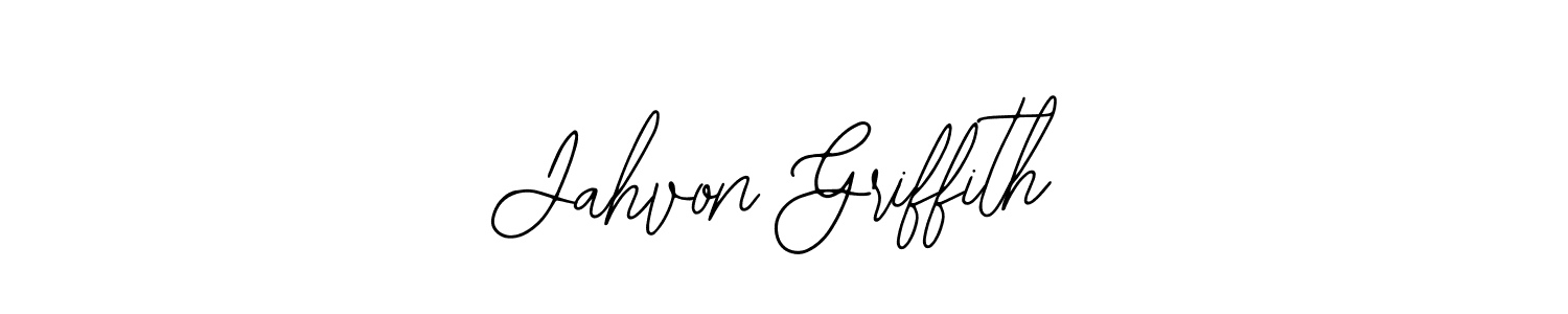 How to make Jahvon Griffith name signature. Use Bearetta-2O07w style for creating short signs online. This is the latest handwritten sign. Jahvon Griffith signature style 12 images and pictures png