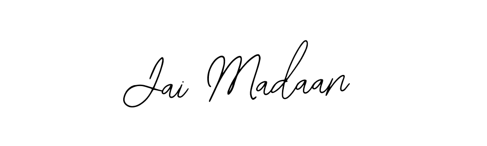 How to make Jai Madaan name signature. Use Bearetta-2O07w style for creating short signs online. This is the latest handwritten sign. Jai Madaan signature style 12 images and pictures png