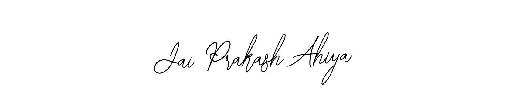 Bearetta-2O07w is a professional signature style that is perfect for those who want to add a touch of class to their signature. It is also a great choice for those who want to make their signature more unique. Get Jai Prakash Ahuja name to fancy signature for free. Jai Prakash Ahuja signature style 12 images and pictures png