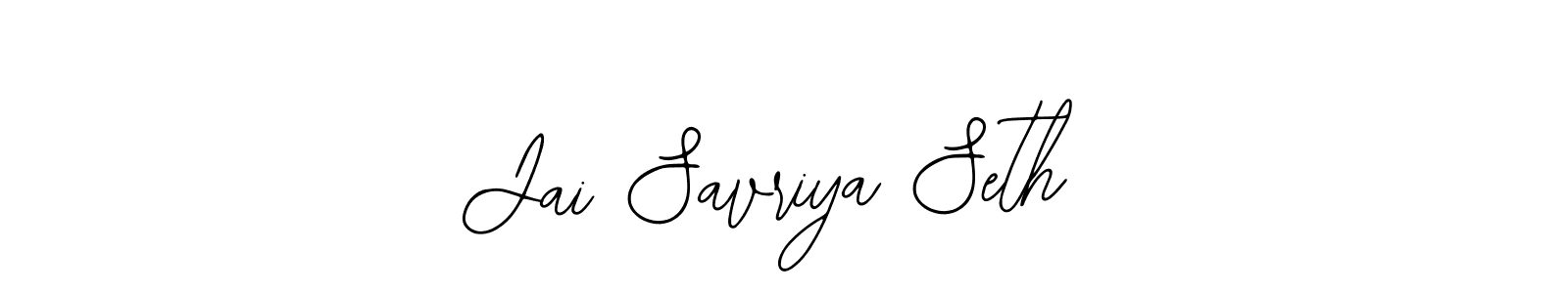 Create a beautiful signature design for name Jai Savriya Seth. With this signature (Bearetta-2O07w) fonts, you can make a handwritten signature for free. Jai Savriya Seth signature style 12 images and pictures png
