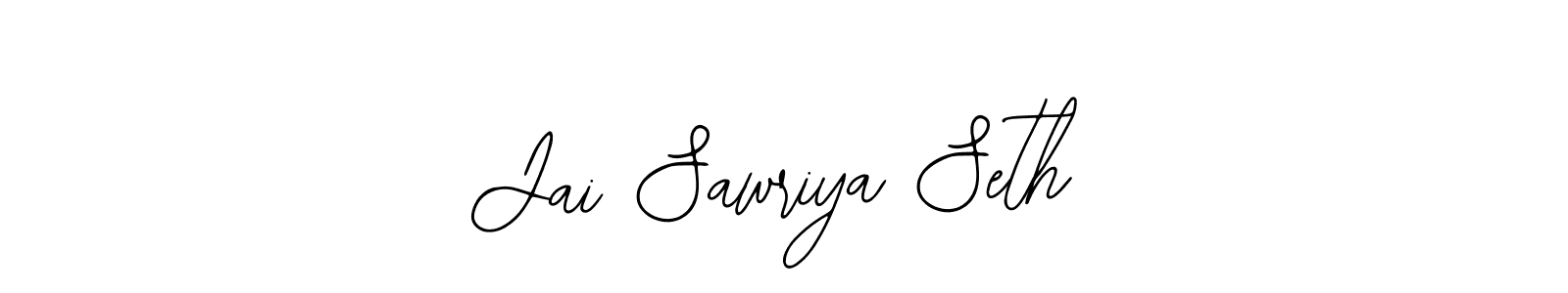 How to make Jai Sawriya Seth name signature. Use Bearetta-2O07w style for creating short signs online. This is the latest handwritten sign. Jai Sawriya Seth signature style 12 images and pictures png