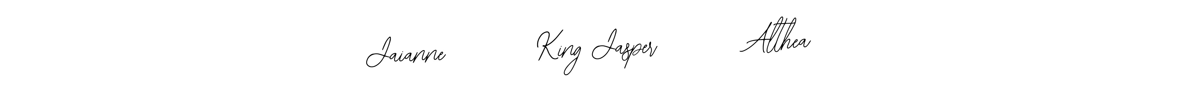 Use a signature maker to create a handwritten signature online. With this signature software, you can design (Bearetta-2O07w) your own signature for name Jaianne        King Jasper        Althea. Jaianne        King Jasper        Althea signature style 12 images and pictures png