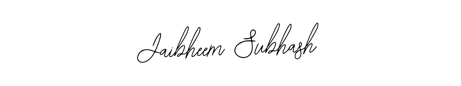 Also You can easily find your signature by using the search form. We will create Jaibheem Subhash name handwritten signature images for you free of cost using Bearetta-2O07w sign style. Jaibheem Subhash signature style 12 images and pictures png