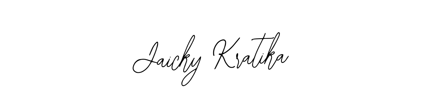 Also You can easily find your signature by using the search form. We will create Jaicky Kratika name handwritten signature images for you free of cost using Bearetta-2O07w sign style. Jaicky Kratika signature style 12 images and pictures png