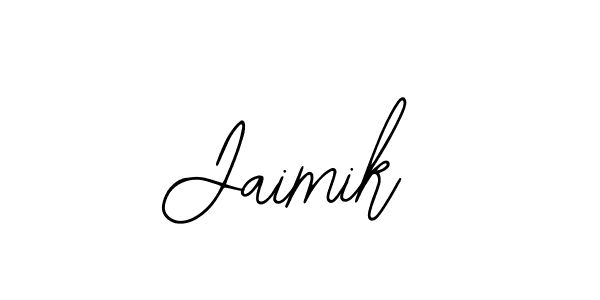 if you are searching for the best signature style for your name Jaimik. so please give up your signature search. here we have designed multiple signature styles  using Bearetta-2O07w. Jaimik signature style 12 images and pictures png