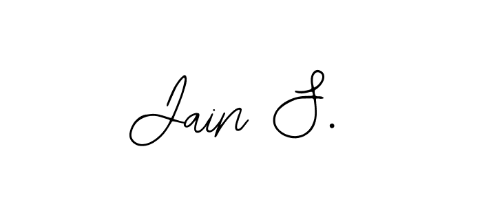 How to make Jain S. name signature. Use Bearetta-2O07w style for creating short signs online. This is the latest handwritten sign. Jain S. signature style 12 images and pictures png