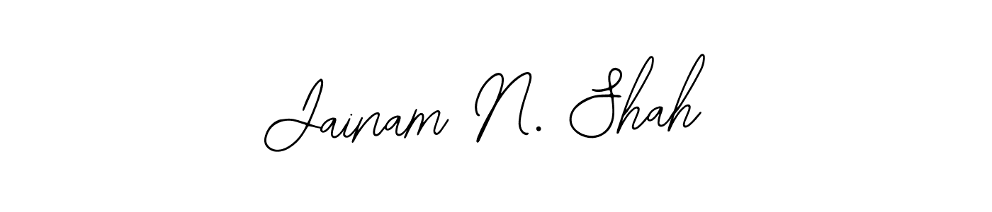 Also we have Jainam N. Shah name is the best signature style. Create professional handwritten signature collection using Bearetta-2O07w autograph style. Jainam N. Shah signature style 12 images and pictures png