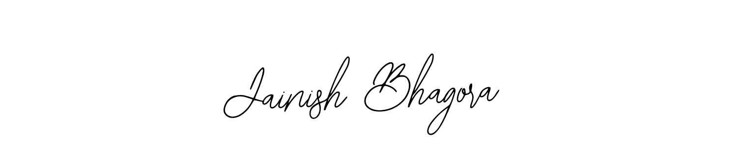 Similarly Bearetta-2O07w is the best handwritten signature design. Signature creator online .You can use it as an online autograph creator for name Jainish Bhagora. Jainish Bhagora signature style 12 images and pictures png