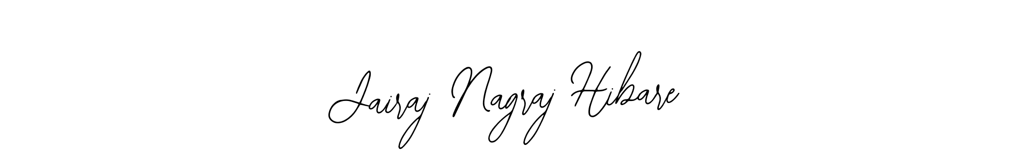 The best way (Bearetta-2O07w) to make a short signature is to pick only two or three words in your name. The name Jairaj Nagraj Hibare include a total of six letters. For converting this name. Jairaj Nagraj Hibare signature style 12 images and pictures png