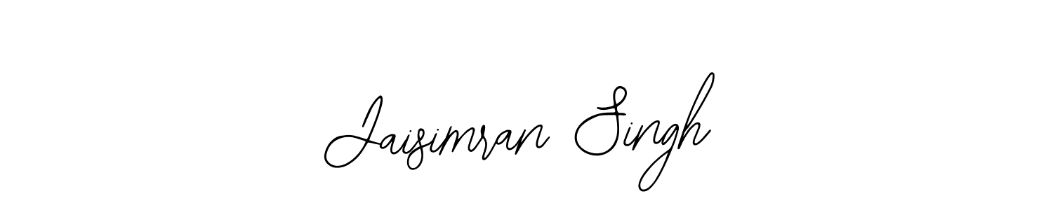 How to make Jaisimran Singh name signature. Use Bearetta-2O07w style for creating short signs online. This is the latest handwritten sign. Jaisimran Singh signature style 12 images and pictures png