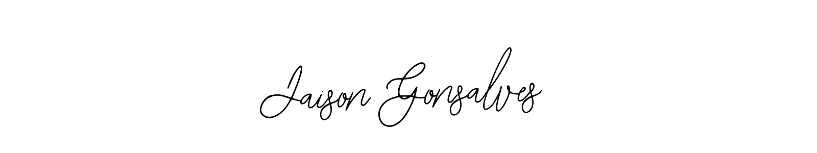 Use a signature maker to create a handwritten signature online. With this signature software, you can design (Bearetta-2O07w) your own signature for name Jaison Gonsalves. Jaison Gonsalves signature style 12 images and pictures png