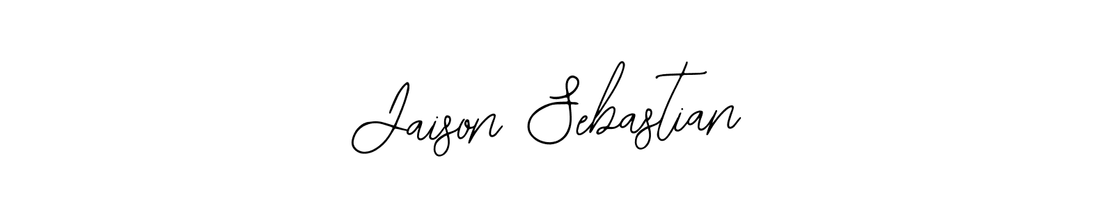 You should practise on your own different ways (Bearetta-2O07w) to write your name (Jaison Sebastian) in signature. don't let someone else do it for you. Jaison Sebastian signature style 12 images and pictures png