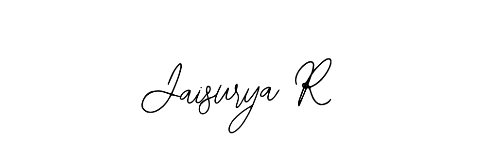 Use a signature maker to create a handwritten signature online. With this signature software, you can design (Bearetta-2O07w) your own signature for name Jaisurya R. Jaisurya R signature style 12 images and pictures png