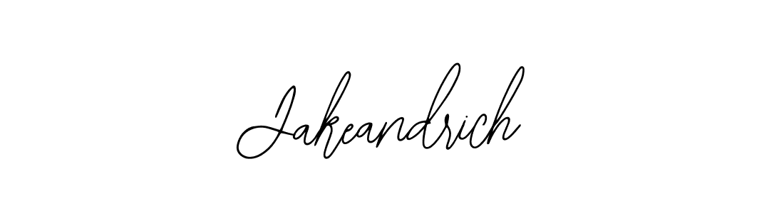 How to make Jakeandrich name signature. Use Bearetta-2O07w style for creating short signs online. This is the latest handwritten sign. Jakeandrich signature style 12 images and pictures png