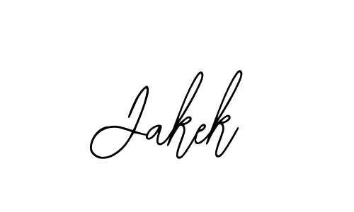 How to make Jakek name signature. Use Bearetta-2O07w style for creating short signs online. This is the latest handwritten sign. Jakek signature style 12 images and pictures png