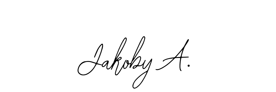 Make a beautiful signature design for name Jakoby A.. Use this online signature maker to create a handwritten signature for free. Jakoby A. signature style 12 images and pictures png