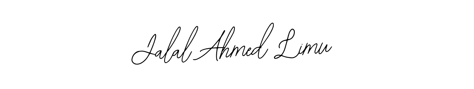 The best way (Bearetta-2O07w) to make a short signature is to pick only two or three words in your name. The name Jalal Ahmed Limu include a total of six letters. For converting this name. Jalal Ahmed Limu signature style 12 images and pictures png