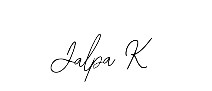 You should practise on your own different ways (Bearetta-2O07w) to write your name (Jalpa K) in signature. don't let someone else do it for you. Jalpa K signature style 12 images and pictures png