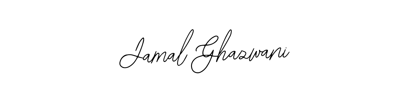 You should practise on your own different ways (Bearetta-2O07w) to write your name (Jamal Ghazwani) in signature. don't let someone else do it for you. Jamal Ghazwani signature style 12 images and pictures png